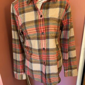 L.L. Bean Multicolor Plaid Cotton Shirt